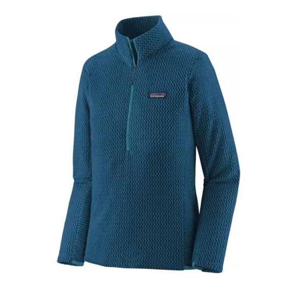 Patagonia Women's Small R1 Air 1/2-Zip Pullover Lagom Blue Jacket NWT Half Zip - Picture 6 of 11
